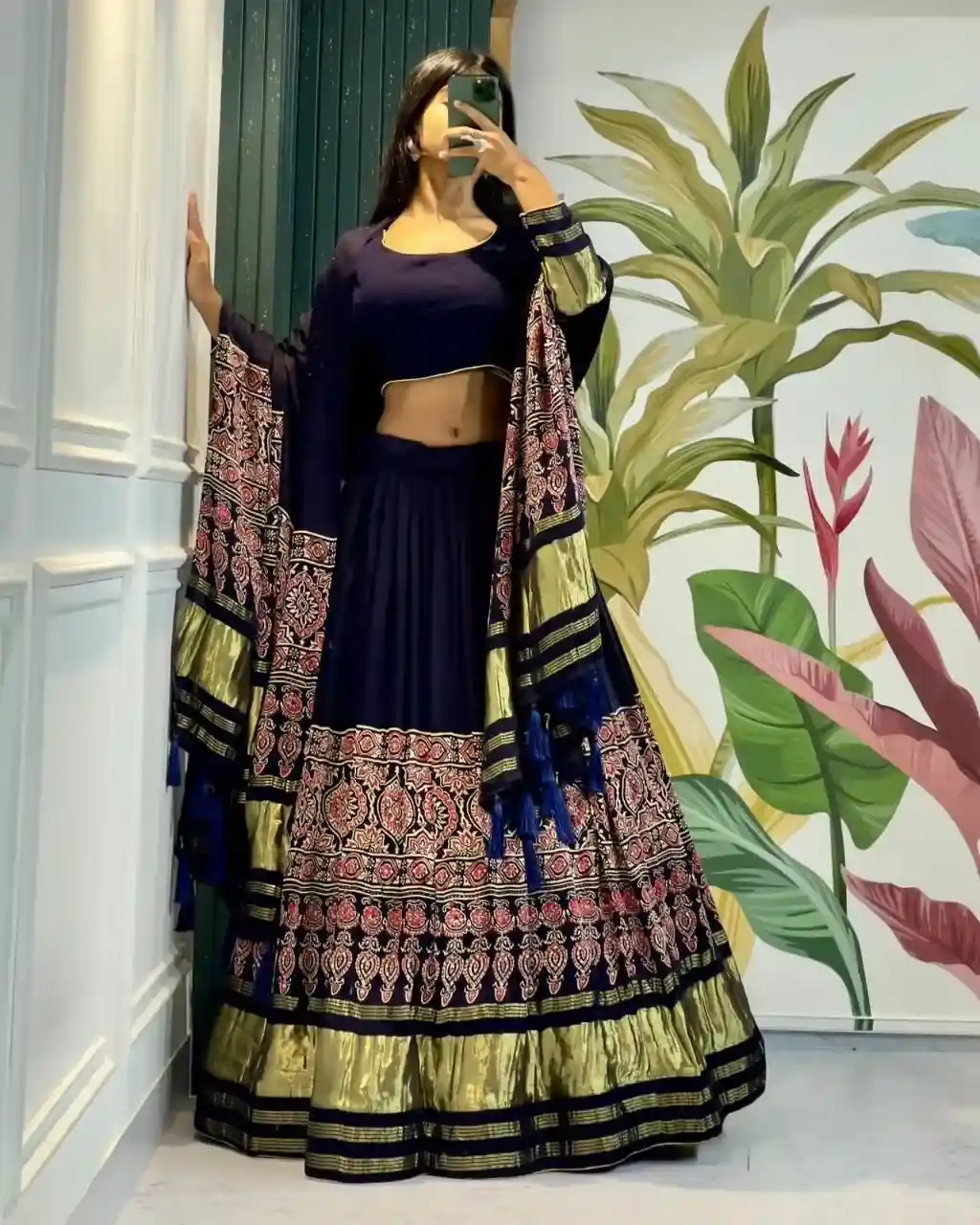 Midnight Gold Luxe Chaniya Choli – Royal Trade Edition - Image 3
