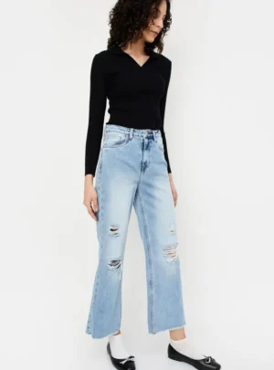 Light Blue Distressed Jeans – High-ROI Streetwear for the US Fashion Market