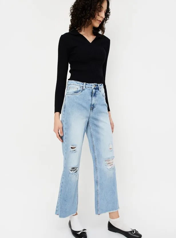 Light Blue Distressed Jeans – High-ROI Streetwear for the US Fashion Market