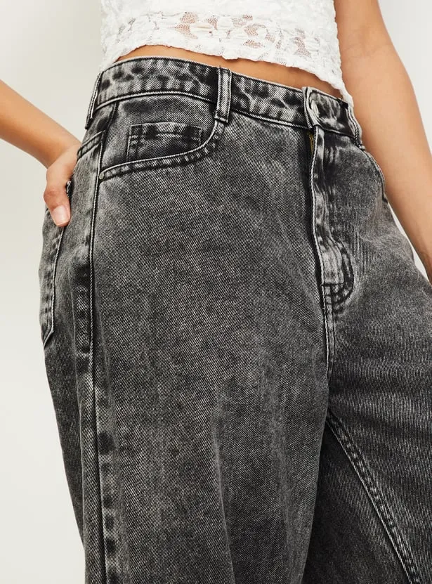 Graphite Edge Washed Wide-Leg Jeans – Global Street Luxe - Image 3