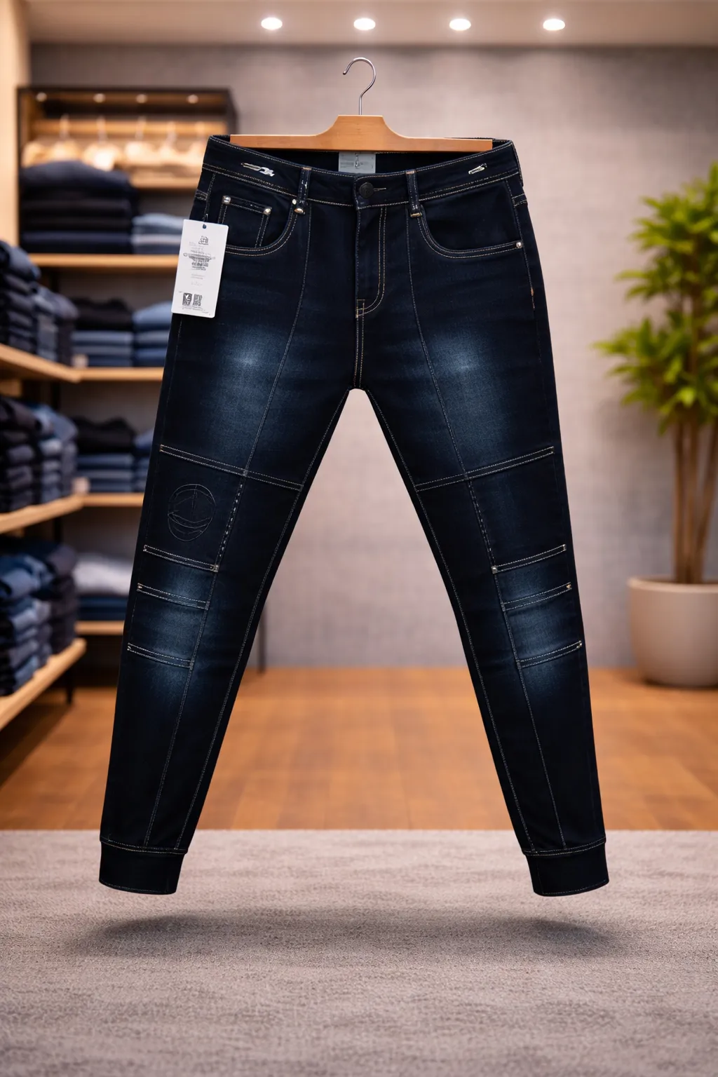 Men’s Premium Denim Jogger Jeans – Slim Fit Stretchable Drawstring Jeans - Image 2