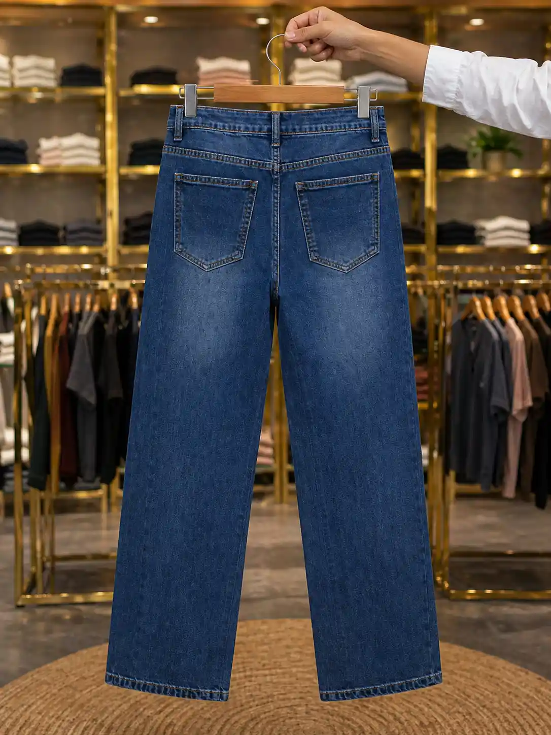 Men’s Trendy Distressed Denim Jeans – Classic Blue Slim Fit - Image 2
