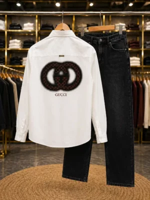 Modern Stylish Shirt & Black Denim Combo Set for Men45