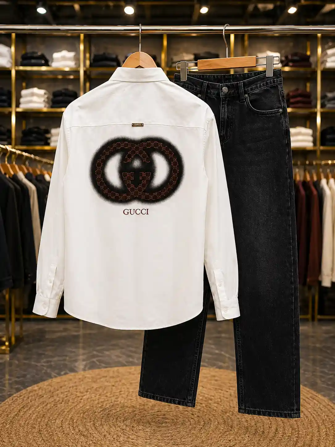 Modern Stylish Shirt & Black Denim Combo Set for Men45