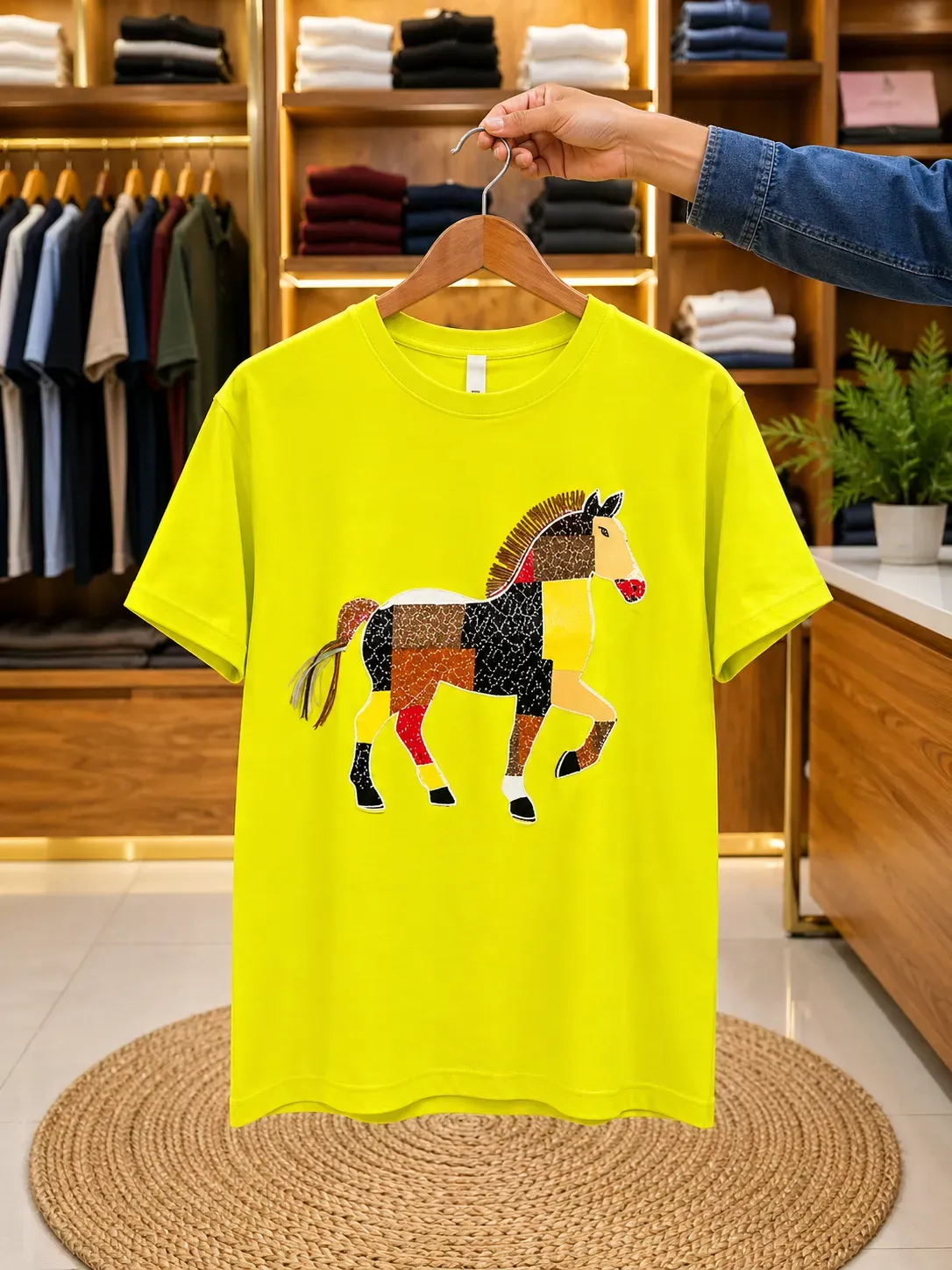 Men’s Graphic Horse Print T-Shirt – Modern Casual Look - Image 2