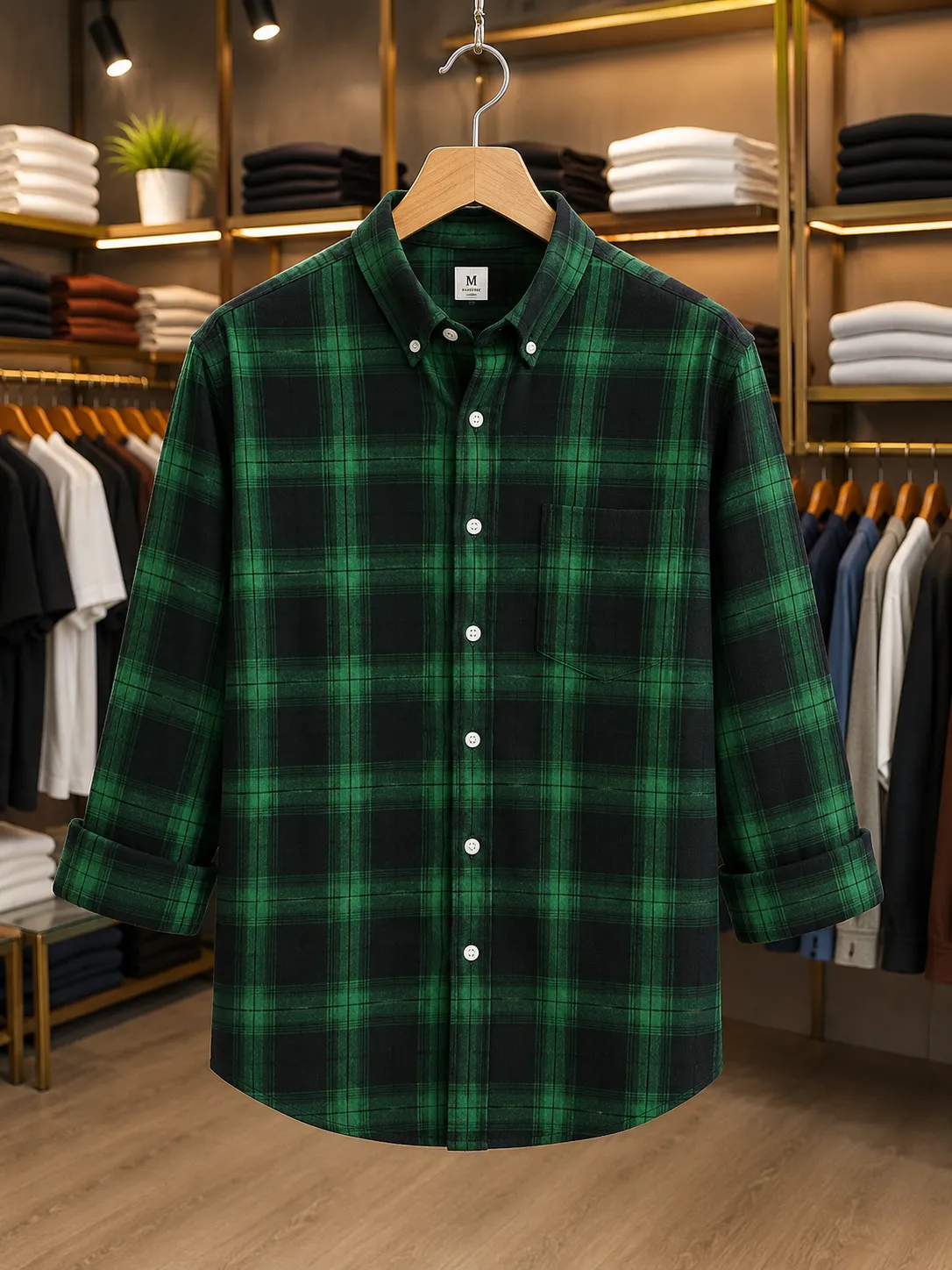 Men’s Premium Peach Checked Casual Shirt – Full Sleeve Smart Fit Wear - Image 2