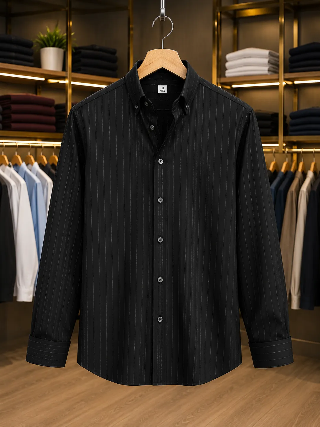 Men’s Premium Maroon Striped Formal Shirt – Full Sleeve Smart Casual Wear - Image 2