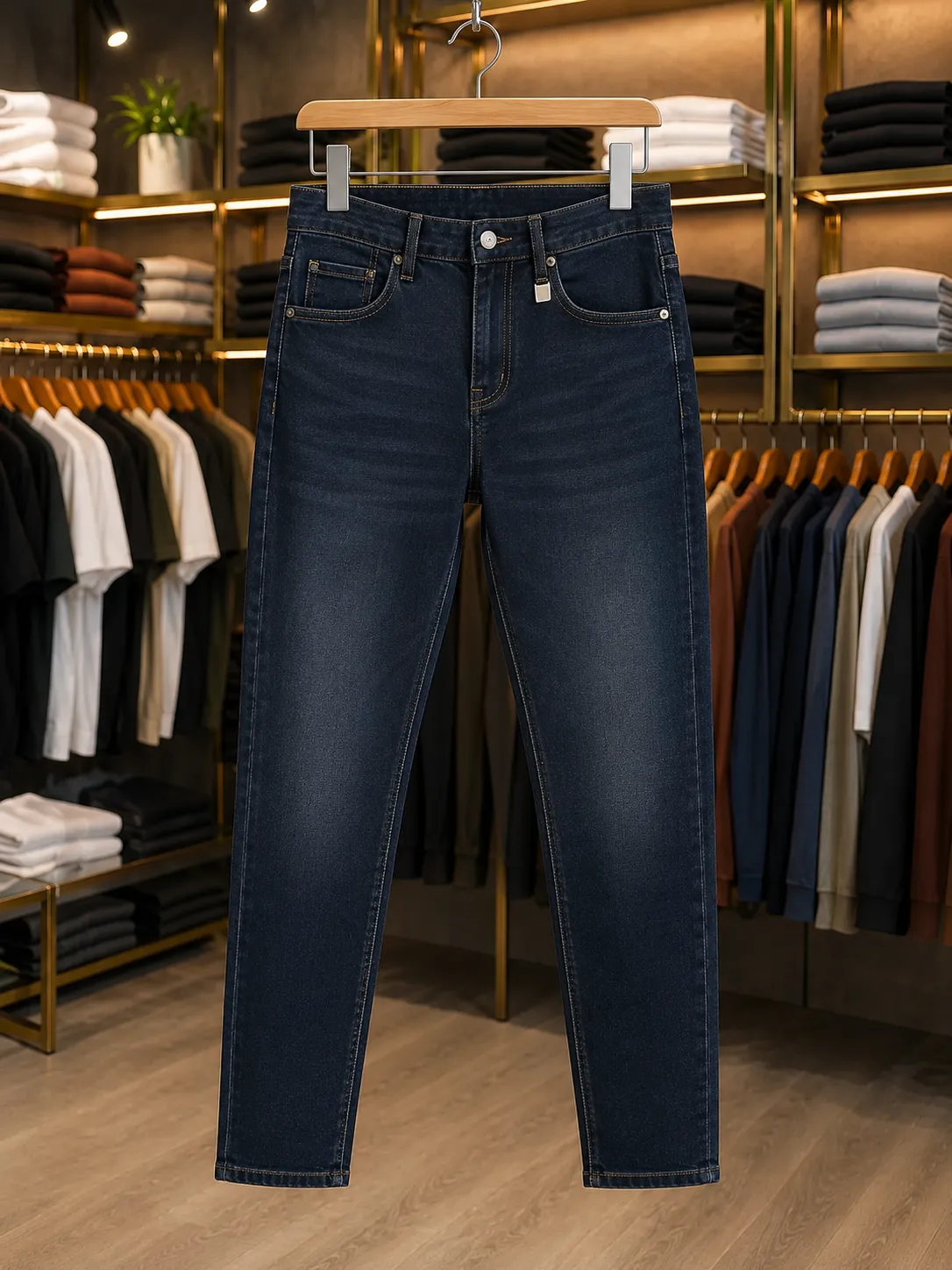 Men’s Premium Black Cargo Style Denim Jeans – Urban Streetwear Fit - Image 2