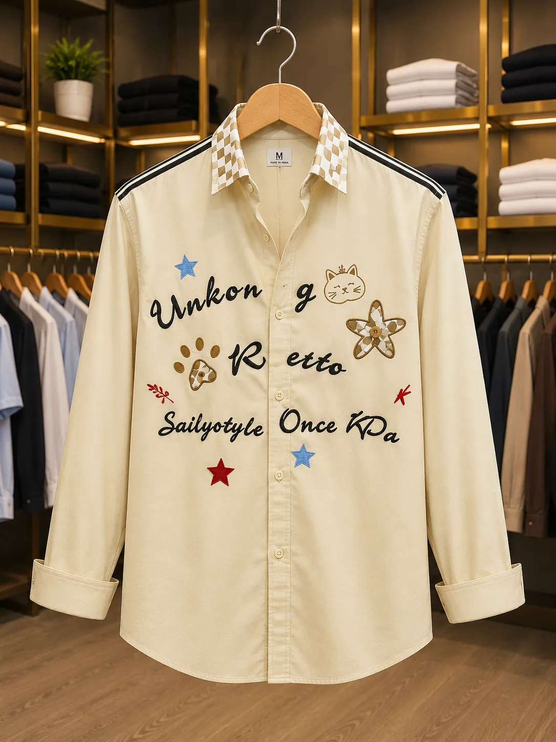 Men’s Premium White Graphic Printed Shirt – Full Sleeve Trendy Casual Wear - Image 2
