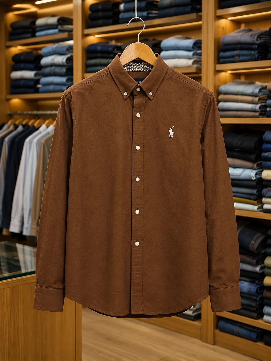 Men’s Espresso Brown Signature Casual Shirt