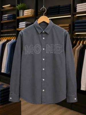 Men’s Shadow Grey Urban Typography Shirt