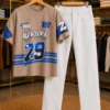 Men’s Everyday Wear T-Shirt with White Jeans Set89