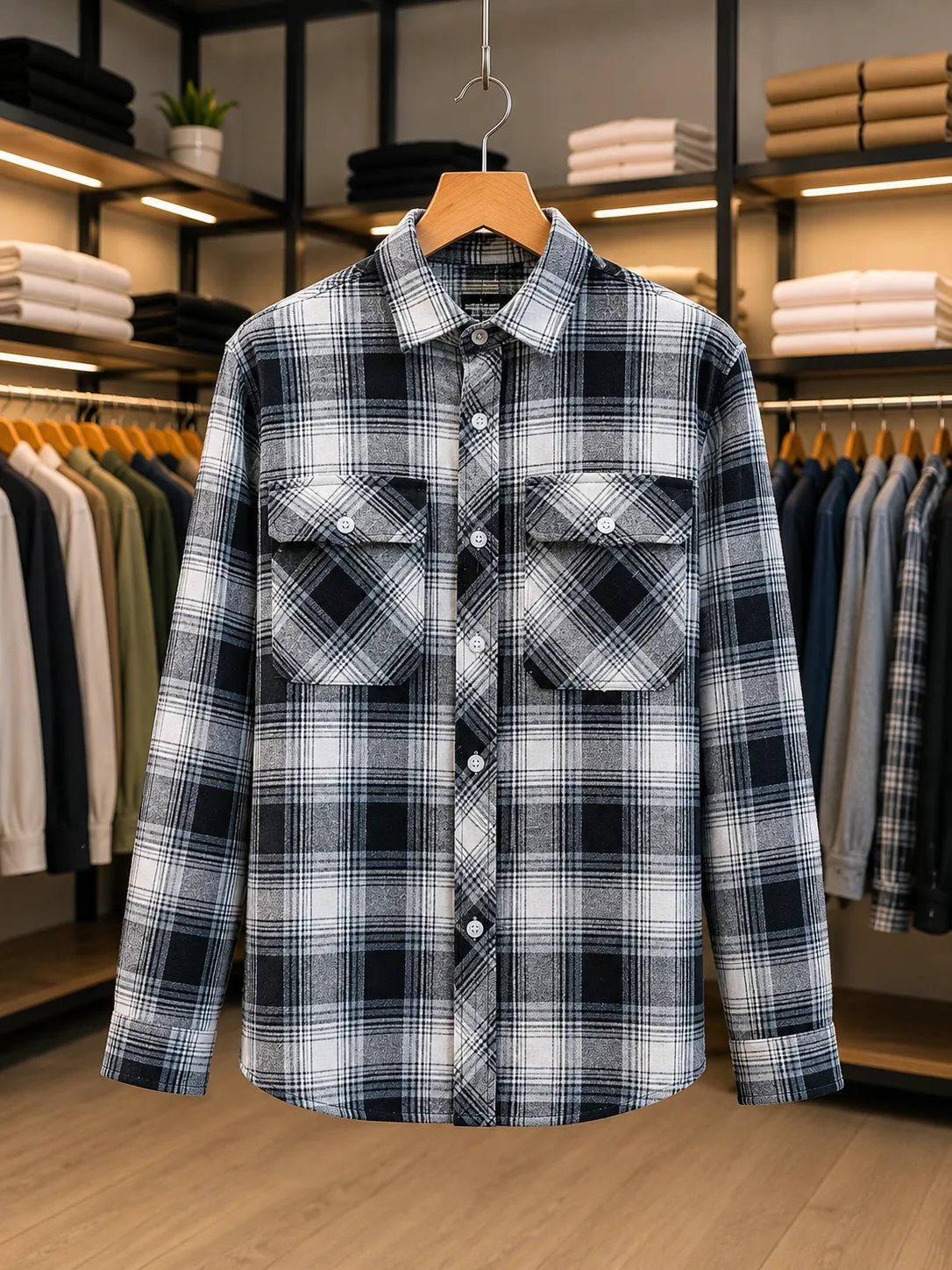 Men’s Modern Red Check Full Sleeve Shirt13 - Image 2
